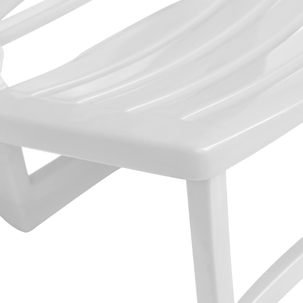 Kids Folding Beach Chair 4 pcs Plastic White
